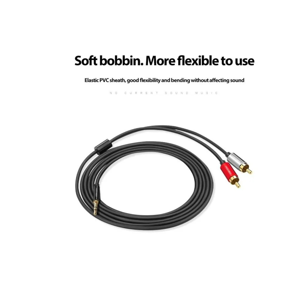 Veggieg Stereo 3.5mm TO RCA (1/1.5/2/3/5และ10เมตร) สายลำโพง/สายสัญญาณเสียง