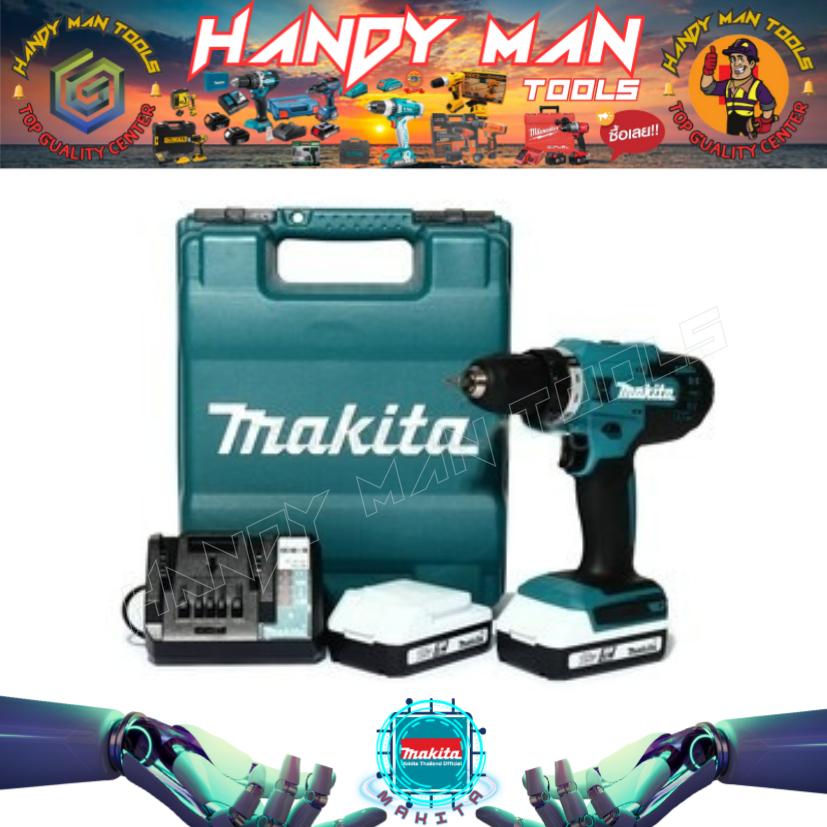 MAKITA รุ่น DF488D002 สว่านไขควงไร้สาย 18 โวลต์ รวมแบตเตอรี่และแท่นชาร์จ ขนาด 1/2 นิ้ว
