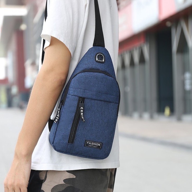 (พร้อมส่ง)Su120 กระเป๋าสะพายข้างผู้ชาย กระเป๋าคาดเอว Men's sports durable multi-function outdoor casual fashion chest ba