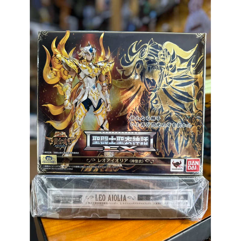 SAINT SEIYA CLOTH MYTH EX LEO AIOLIA GOD CLOTH WITH EFFECT PARTS BANDAI FIGURE💥USED💥