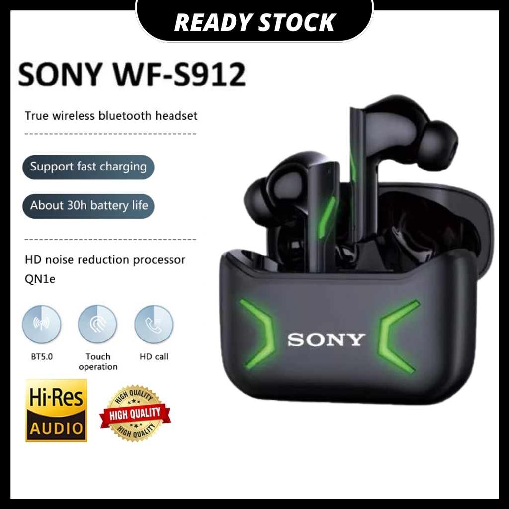 S912 9D Sound TWS 5.0 Bluetooth wireless LED display android headphones