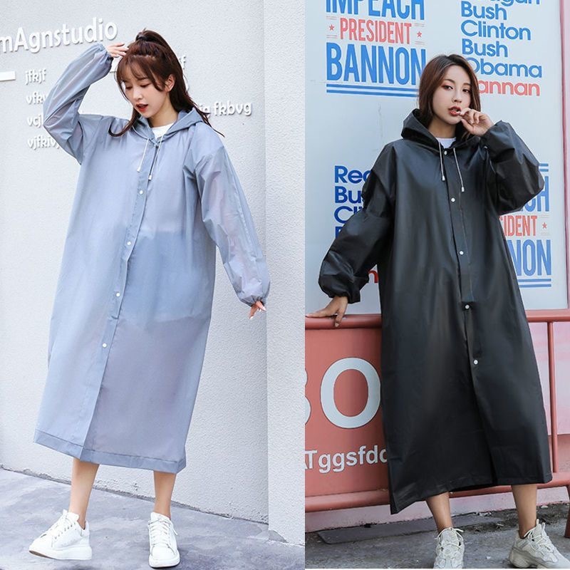 🔥พร้อมส่ง🔥เสื้อกันฝน เสื้อกันฝนผู้ใหญ่ EVA คุณภาพดี เสื้อคลุมกันฝนคุณภาพดี น้ำหนักเบา แบบกระดุมติดง่าย พกพาสะดวก