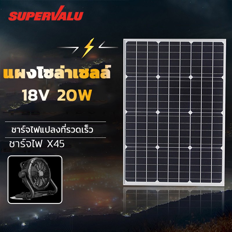NEOBEE แผงโซลาร์เซลล์ ซิลิคอนโมโนคริสตัลไลน์ ผลิตไฟฟ้า 18V ขนาด 20 - 300 วัตต์ Solar-18V