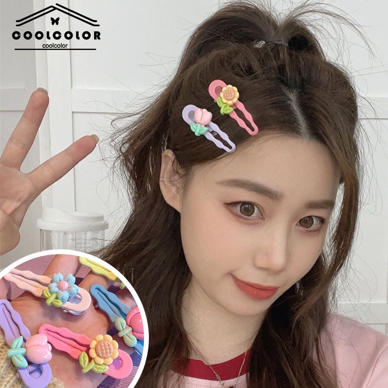 พร้อมส่งในไทย🚚กิ๊บติดผมลายดอกไม้น่ารักรูปดอกทานตะวันกุหลาบสีแคนดี้เครื่องประดับแฟชั่นใหม่สําหรับผู้หญิง