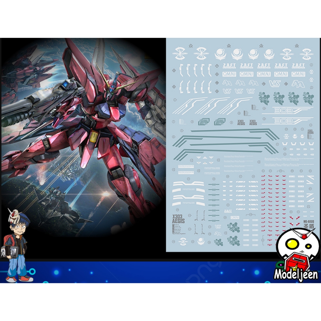 057 Water Decal MG Aegis Gundam ยี่ห่อ S.I.M.P. Model Decal