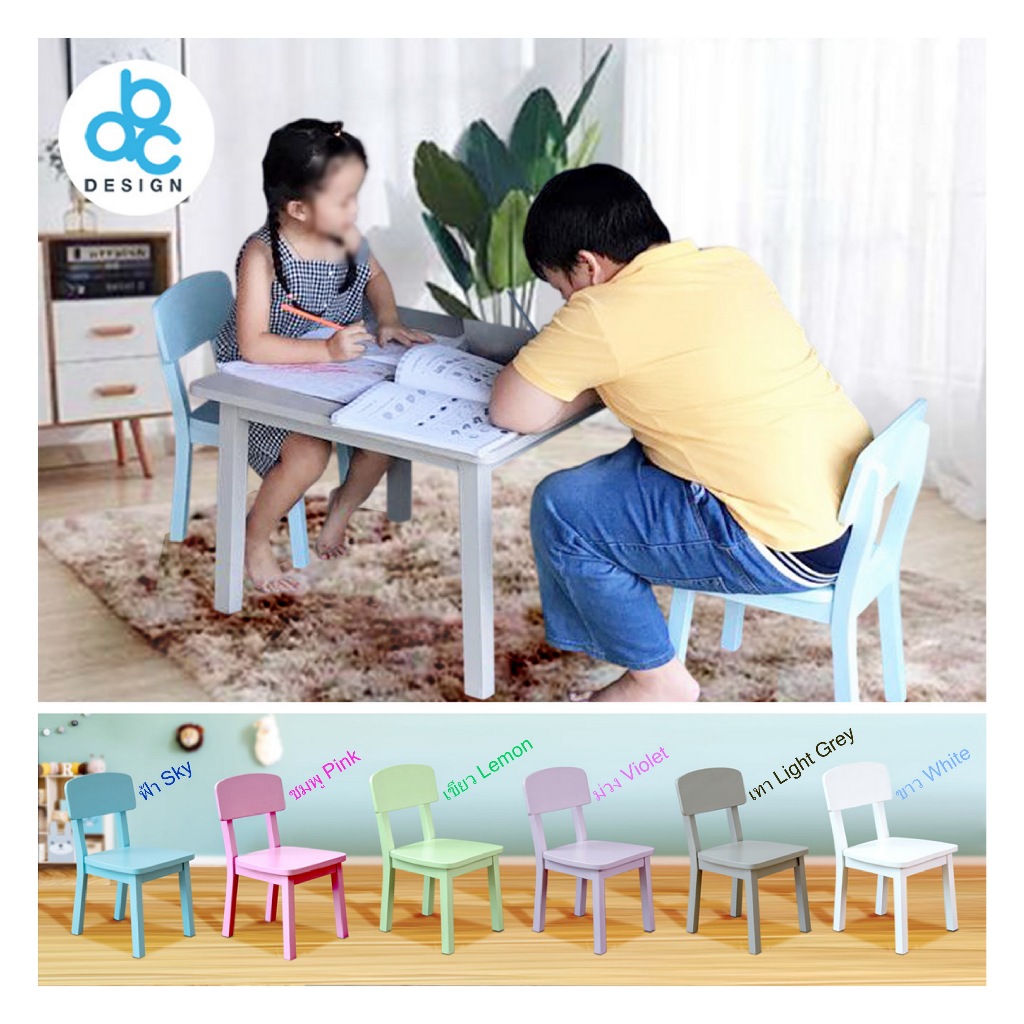 ABC Design เก้าอี้เด็กเล็ก “รุ่นท็อดเลอร์/Toddler” ทำจากไม้จริง เหมาะกับเด็กอนุบาล ความสูงไม่เกิน100ซม อายุ1-3ปี มี 6สี