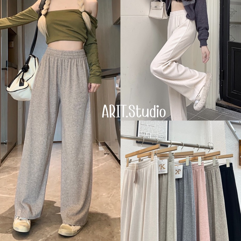 K185.กางเกงขายาวผ้าร่องใหญ่ใส่สบาย ผ้านิ่มมากไม่บาง งานใหม่จากป้าย k