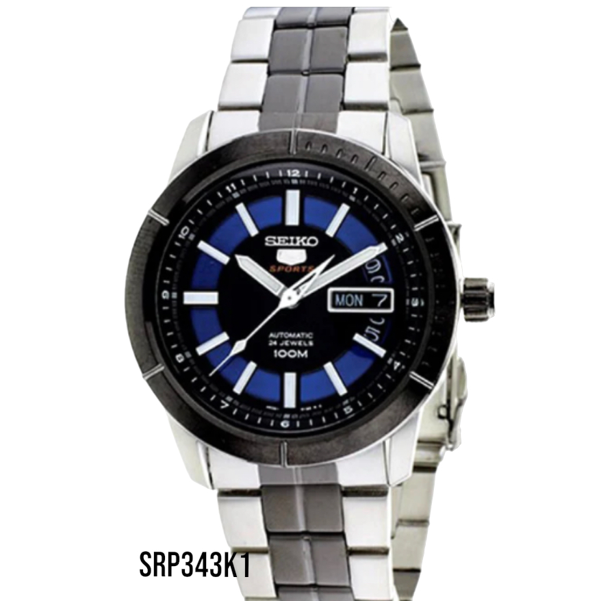 Seiko 5 Sports Automatic Blue-Black Dial Men's watch SRP343K1
