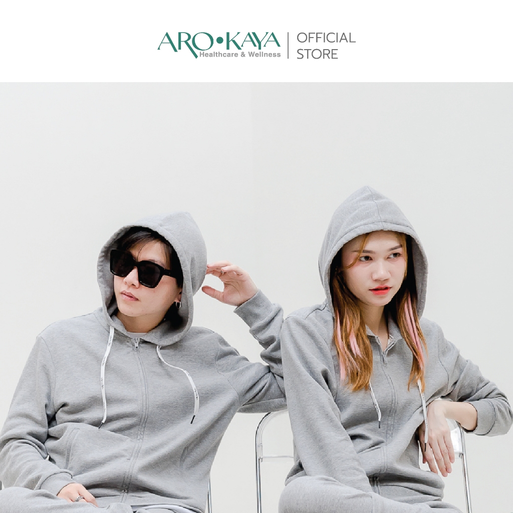 Arokaya Collagen Classic Hoodie เสื้อฮู้ดคอลลาเจน รุ่น AC3802 ราคา ถูกที่สุด ดีลบีเคเค แกลเลอรีภาพที่ 6