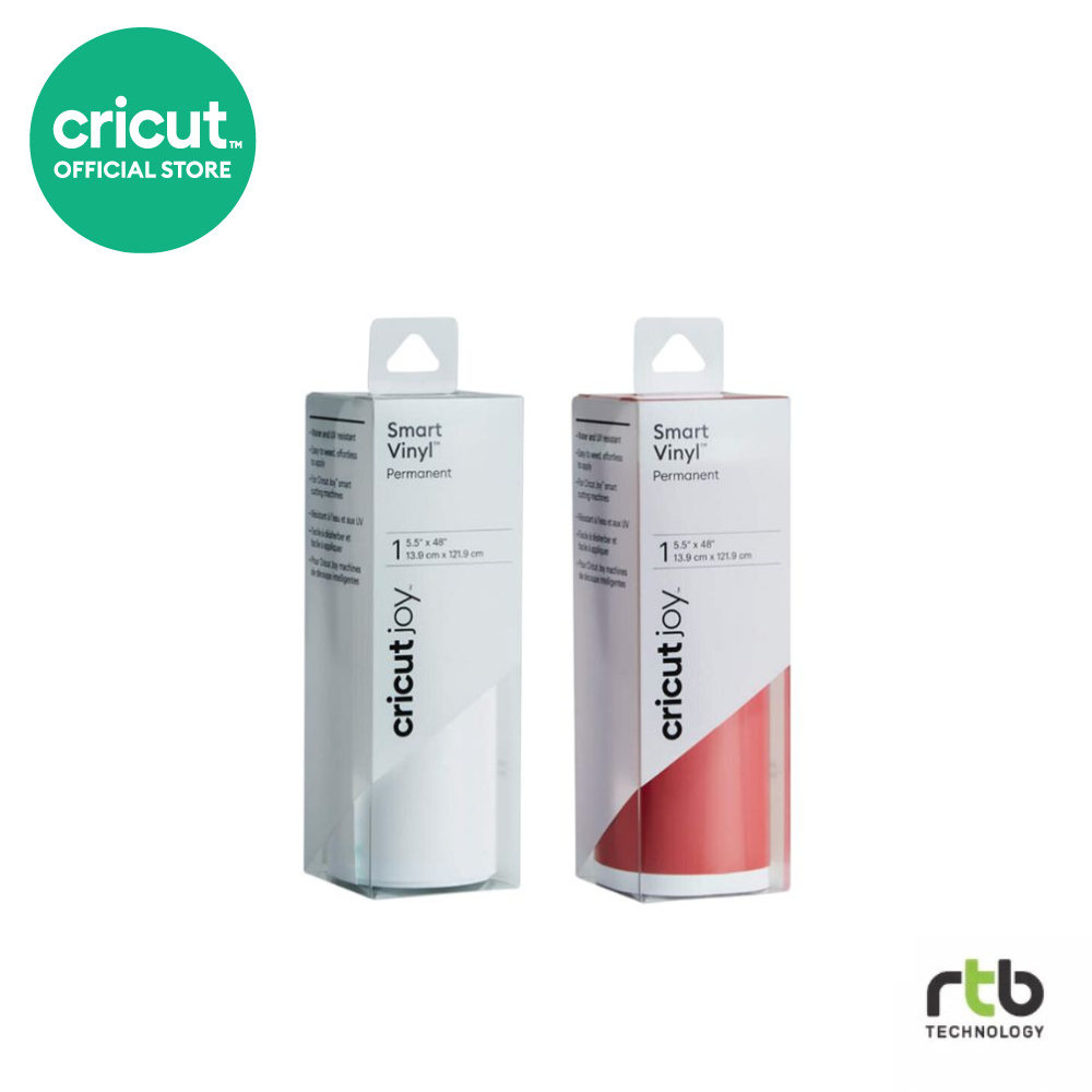 Cricut Joy Smart Vinyl Glossy Permanent ขนาด 5.5x48 นิ้ว สำหรับเครื่องตัดรุ่น Cricut Joy