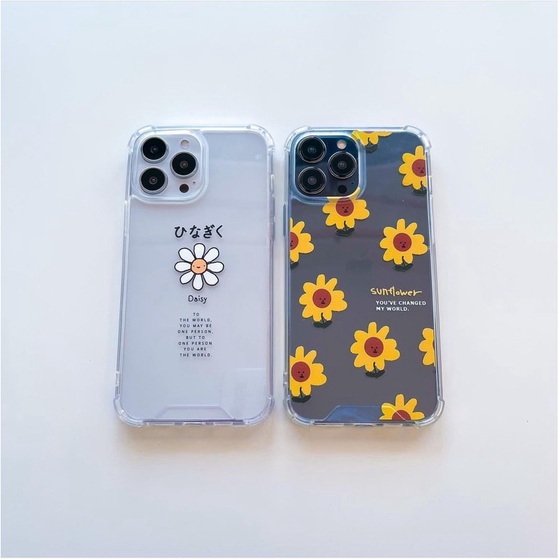 เคสสำหรับไอโฟน สินค้าพร้อมส่ง ลายดอกทานตะวัน&เดซี่