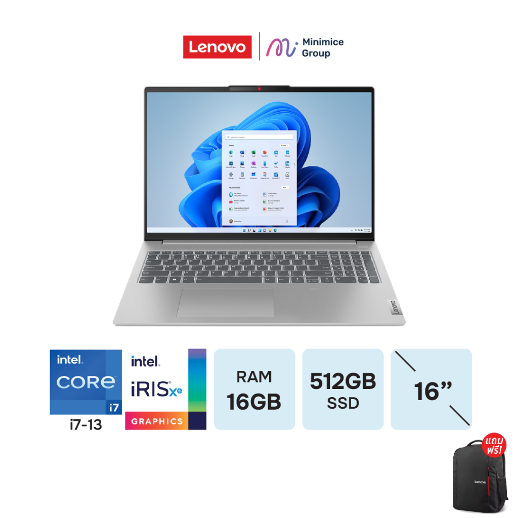 [ผ่อน0%10เดือน]Lenovo IdeaPad Slim 5 /i7-13700H/16GB/16IRL8-82XF003BTA/Notebook โน๊ตบุ๊ค ByMinimice