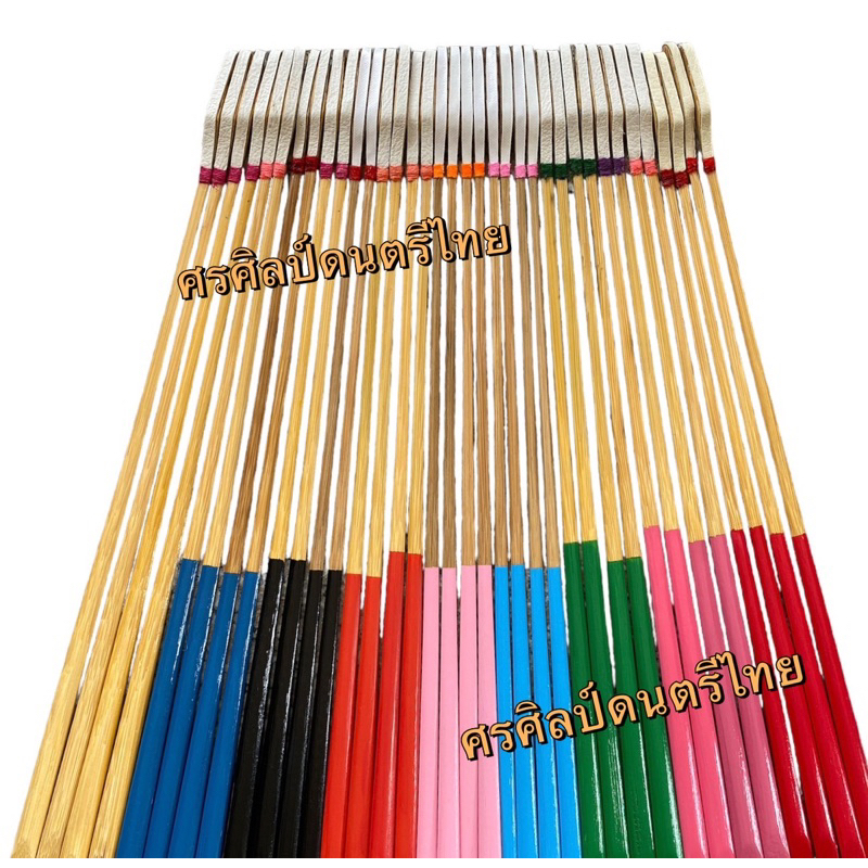 ไม้ตีขิม ไม้ซ้อม หัวข้อไม้ไผ่ คละสี