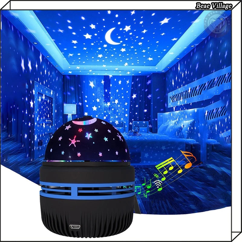 360° Star Sky Projecto โคมไฟLED แบบหมุนได้ โคมไฟกลางคืน โคมไฟโรแมนติก ไฟหัวเตียง ลายดวงดาว แต่งสำนักงานที่บ้าน ไฟกลางคืน