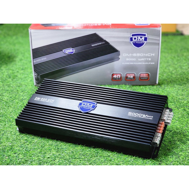 DM-650.4CH เพาเวอร์แอมป์ AB 4ch 5000w เครื่องขยายเสียงรถยนต์ เพาเวอร์ แอมป์ รถยนต์ คลาส เอบี DM 650.