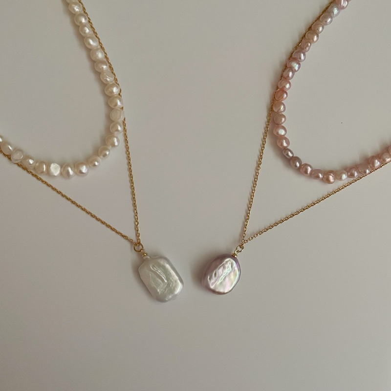 Shellandgold - เซ็ทสร้อยคอมุกธรรมชาติ(แท้) และ สร้อยคอจี้มุกธรรมชาติ(แท้)