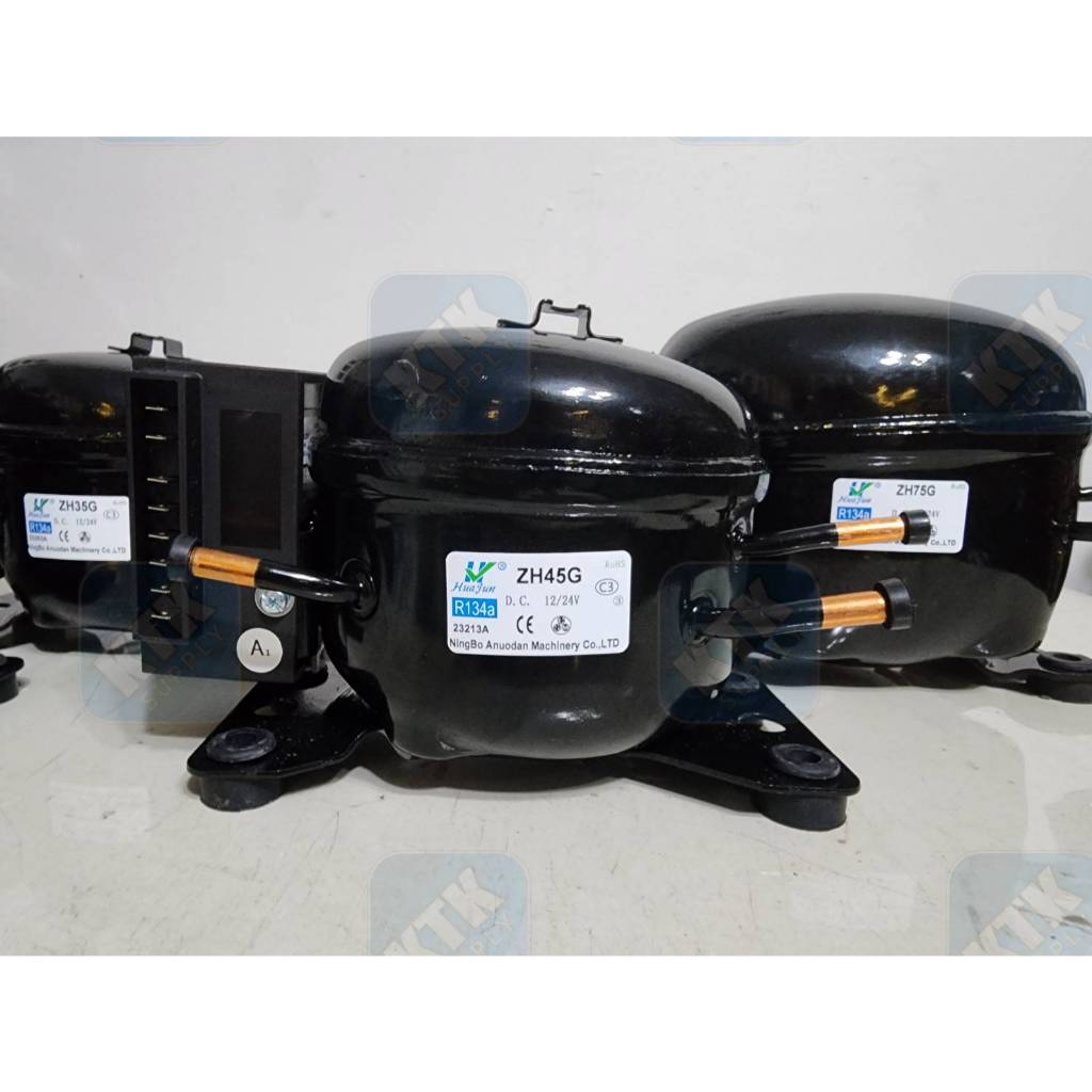 DC Compressor + Controller คอมเพรสเซอร์ตู้เย็น 12V 24V คอมเพรสเซอรดีซี  R134a R600a  (ออกใบกำกับภาษีได้)