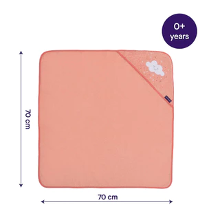 Clevamama Hooded Baby Bath Towel ผ้าขนหนูขนาด 70x70 ซม. แบรนด์ Clevamama