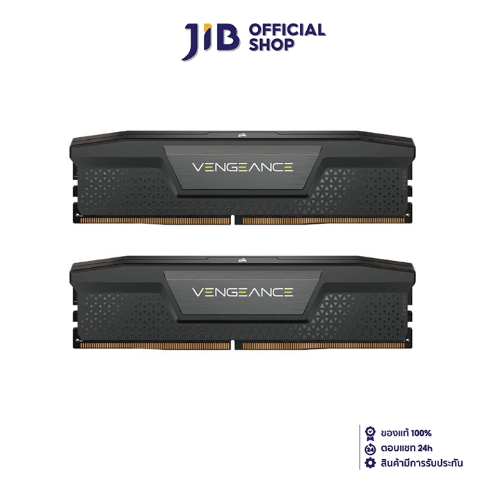 32GB (16GBx2) DDR5 5600MHz RAM (หน่วยความจำ) CORSAIR VENGEANCE DDR5 (INTEL XMP) (BLACK) (CMK32GX5M2B5600C40)