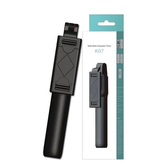 UDelectronic ไม้เซลฟี่ ไม้เซลฟี่บลูทูธ K07 พร้อมรีโมท ยืดหดได้ ขาตั้งกล้องมือถือแบบพกพา น้ำหนักเบา
