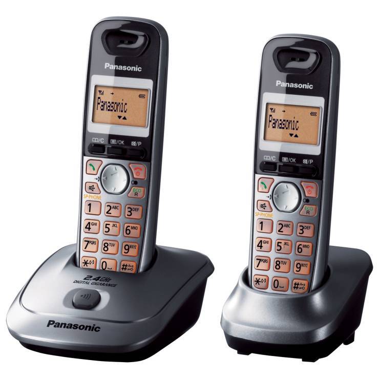 Panasonic Cordless Phone 2.4 GHz โทรศัพท์ไร้สาย KX-TG3552BX (2 Handsets) Caller ID