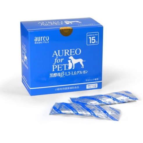 AUREO for Pet เบต้ากลูแคน อาหารเสริมภูมิคุ้มกันสำหรับสุนัขและแมว บรรจุ 1 กล่อง  30ซอง ขนาด 15ml.