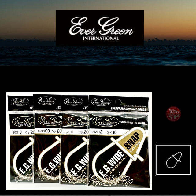 กิ๊บตกปลา สำหรับเกี่ยวเหยื่อตกปลา EVERGREEN WIDE SNAP แบบซองละ 20ตัว และ 50ตัว สินค้ายอดนิยม JAPAN แท้ 100%