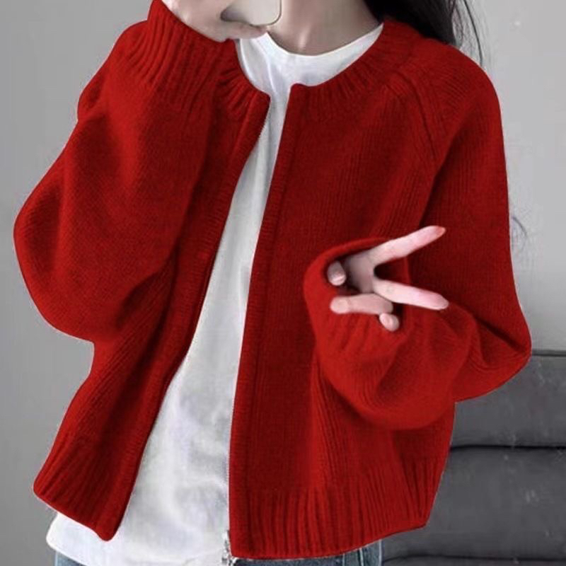 mygirlshop .thเสื้อคลุมซิป สีพื้นเนื้อผ้านิ่มใส่สบาย73326