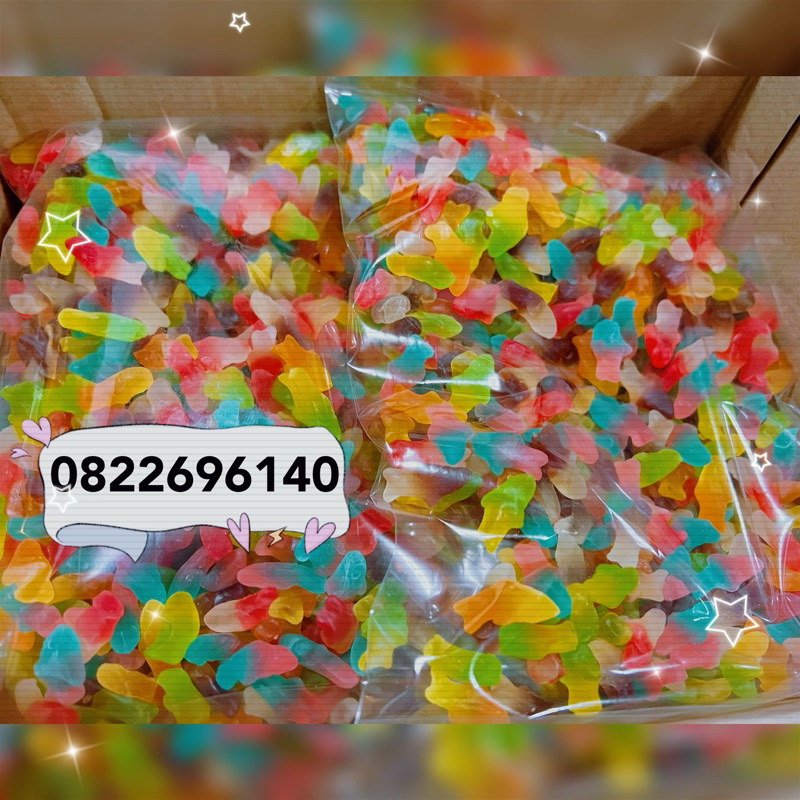 ส่งฟรีมีส่วนลด🩵🐬เยลลี่ปลาฉลามเคี้ยวหนึบ1กิโลกรัมค่ะ