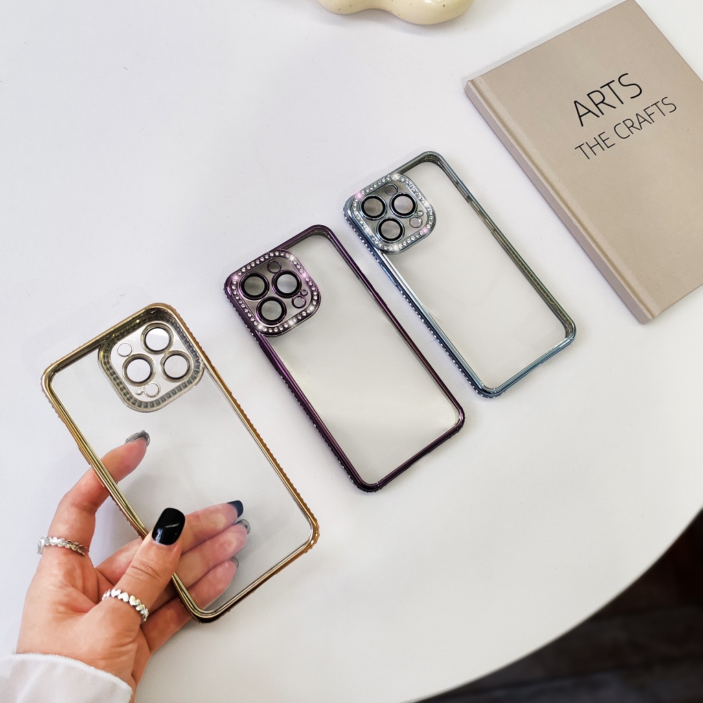 เคสนิ่มก้องเพชร เคสขอบเงาเพชร สำหรับ for iPhone；11；12；12Pro；12Promax；13；13Pro；13Promax；foriPhone11；12；13；Pro；max