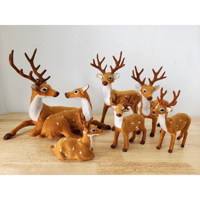 พร้อมส่งจากไทย🇹🇭 #ตุ๊กตากวางเรนเดียร์ Reindeer dolls #ของตกแต่งคริสต์มาส #Christmasprops