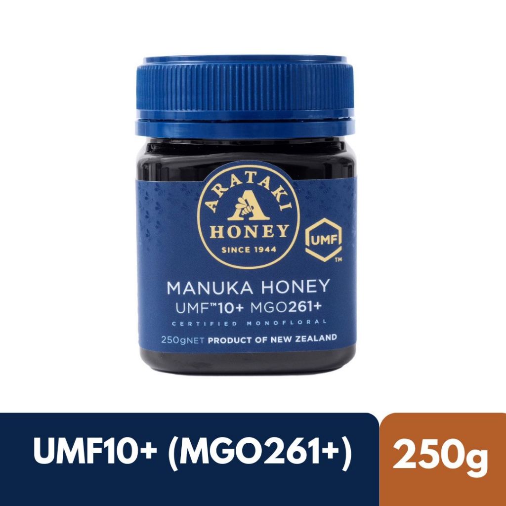 น้ำผึ้งมานูก้า Arataki Manuka Honey UMF10+ (MGO261+) 250g Product of New Zealand