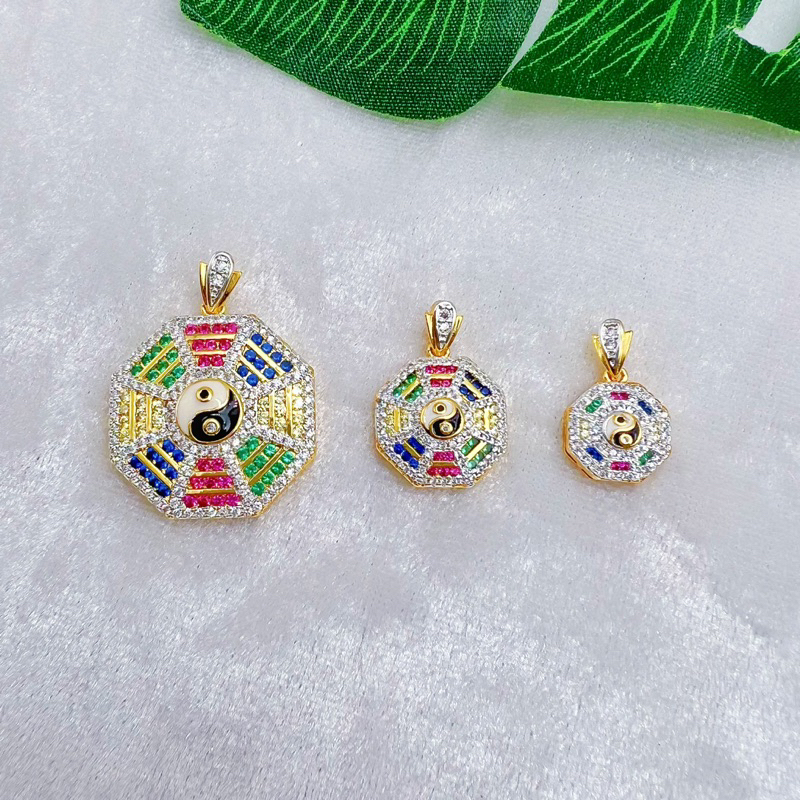 จี้สร้อยคอ หยินหยาง นพเก้า ไม่ลอก ไม่ดำ จี้ทอง DIY ชุบทองไมครอน