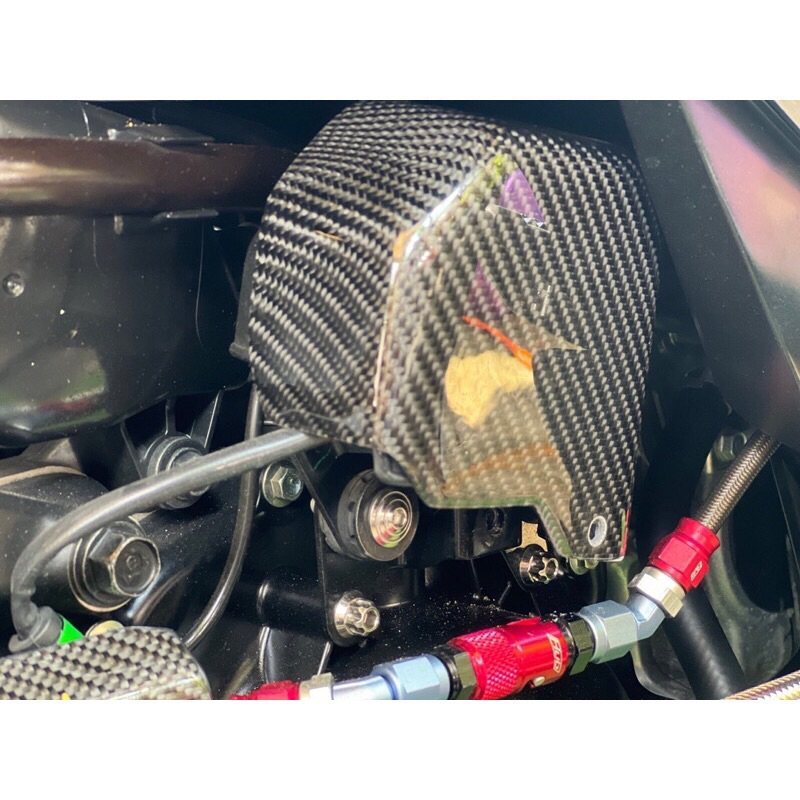 ฝาครอบปั๊ม ABS เพียวคาร์บอนแท้ FORZA300-350(ปี2020ขึ้นไป) ผ้าดำลาย2 เคฟล่าผ้าแท้