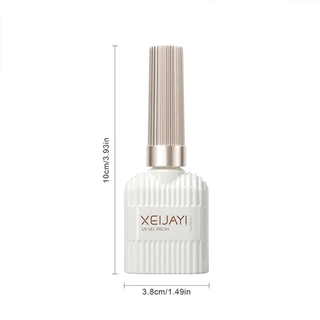 Exijayi 15 ml ยาทาเล็บเจล สีขาวกะทิ ขาวนม สีเจลดำโปร่งใส