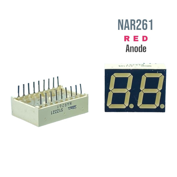 7segment 2Digit NAR261 Anode จอแสดงผลตัวเลข LED แถบไฟ LED Numeric Display (7 Segment Display) STANLE