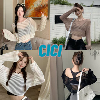 ส่งทันที Cici(NO. 73290)เสื้อครอปผ้าถักสีพื้น ทรงสวย ใส่คู่กับอะไรก็เข้ากัน ตัวแม่สาวแซ่บเหมาะมาก