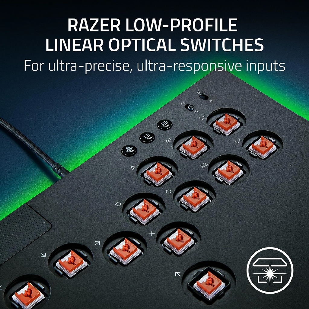 Razer Kitsune All-Button Optical Arcade Controller for PS5™ and PC (ตัวควบคุมอาร์เคดออปติคอล) - รูปที่ 4