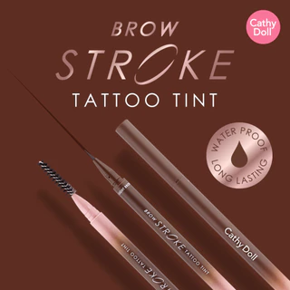 Cathy Doll พู่กันวาดเส้นคิ้ว【โบรว์สโตรกแทททูทินท์】เส้นขนคิ้ว กันน้ำ Brow Stroke Tattoo Tint 4.5g