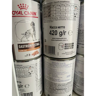 (หมดอายุปี27)Royal Canin Gastro LOW FAT dog can 420 g. อาหารกระป๋อสุนัข 'ตับอ่อนอักเสบ'