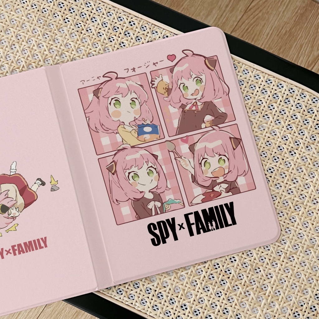 🌻24 ชั่วโมง🌻เคสไอแพด อาเนียGen9 Air4/5เคส iPad SPY FAMILY PRO11 gen11 Air6/7 CaseiPad มีที่เก็บปากกา