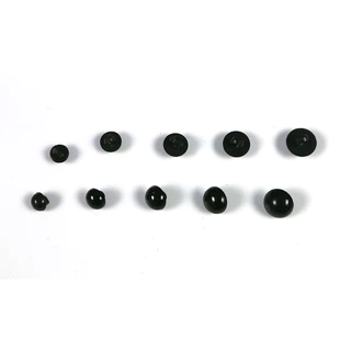 (พร้อมส่ง)ตากระดุม ตากระดุมพลาสติก สีดำ ขนาด 8 mm/ 9 mm/ 10 mm/ 11.5 mm/ 12.5 mm และ 15 mm