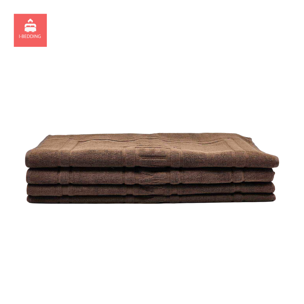 ผ้าเช็ดเท้า พรมเช็ดเท้า เกรดโรงแรม Cotton100% ลายเรียบ ลาย Welcome 17x29 นิ้ว (8 ปอนด์) เกรดโรงแรม