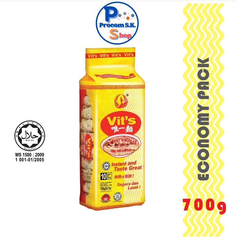 มาม่าเปลือย Vit's (รสไก่) 700g (10 ชิ้น) (ไม่มีเครื่องปรุง)