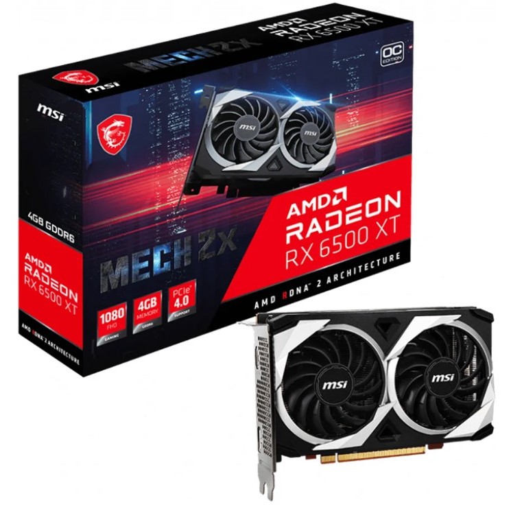 MSI RX6500 XT MECH 2X OC 4GB DDR6