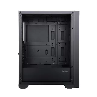 CASE (เคส) SAMA GZS (BLACK) (MB Type : ATX , MICRO ATX , MINI ITX ) มีพัดลม RGB 4 ตัว