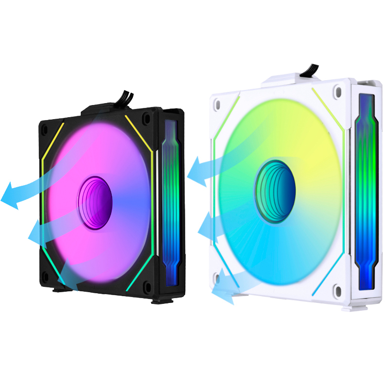 LIAN LI UNI FAN SL120 SL-INFINITY Reverse Blade ARGB 120MM FAN Black/White (แพ็ค1ตัว)