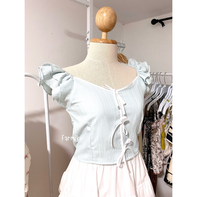 ✿ Nusa style ✿ แขนระบาย มีดีเทลโบว์น่ารักมาก