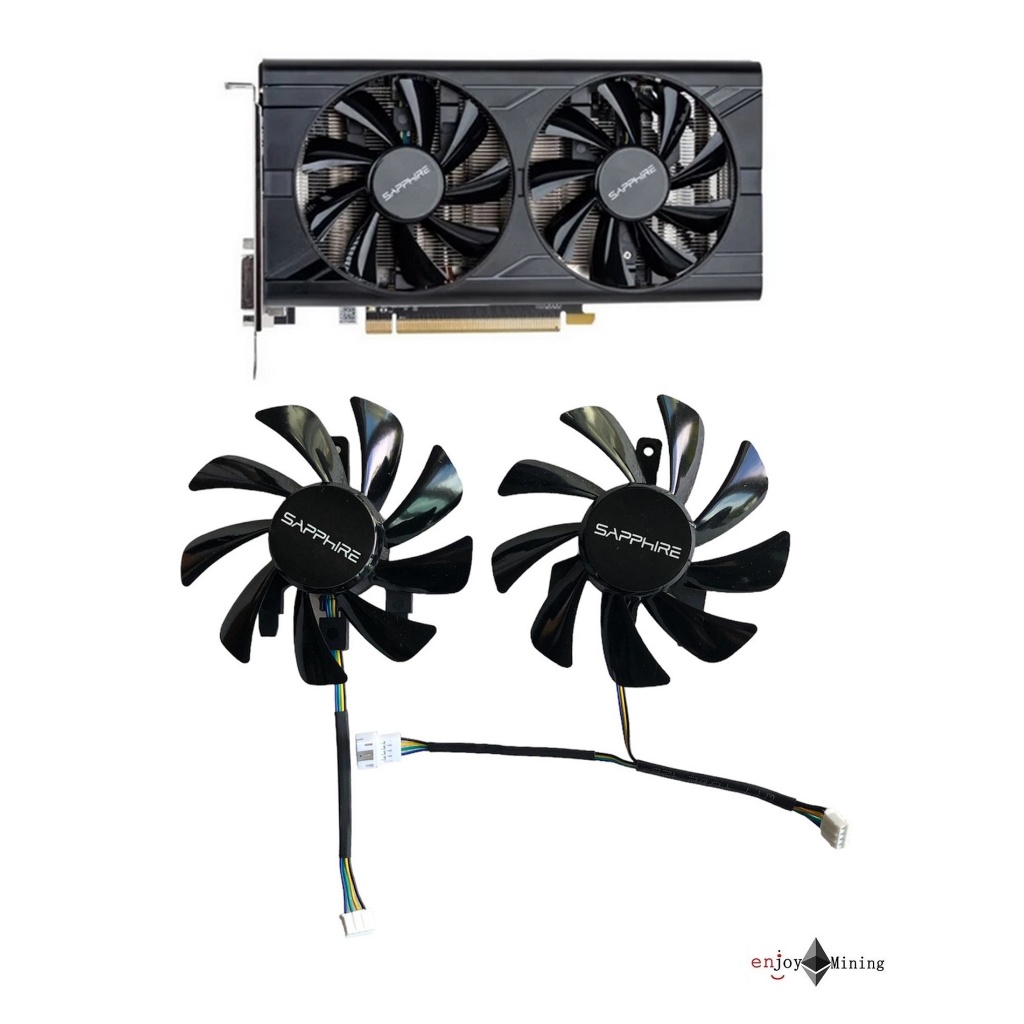 พัดลมการ์ดจอ Sapphire RX 580 2048SP 8G D5 Platinum Edition V2 Graphics Card Fan