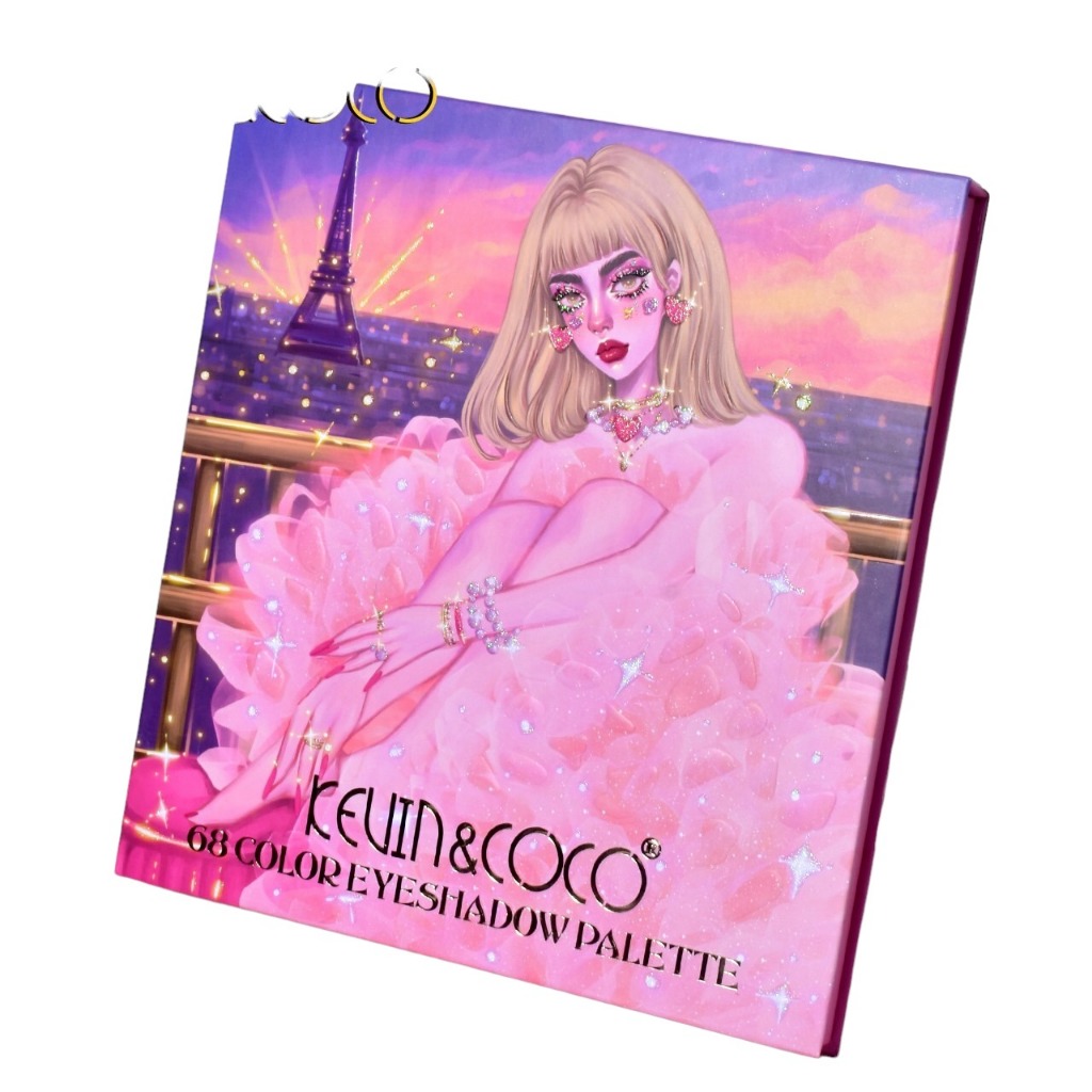 พาเลตต์อายแชโดว์ KEVIN & COCO 68 COLOR EYESHADOW PALETTE